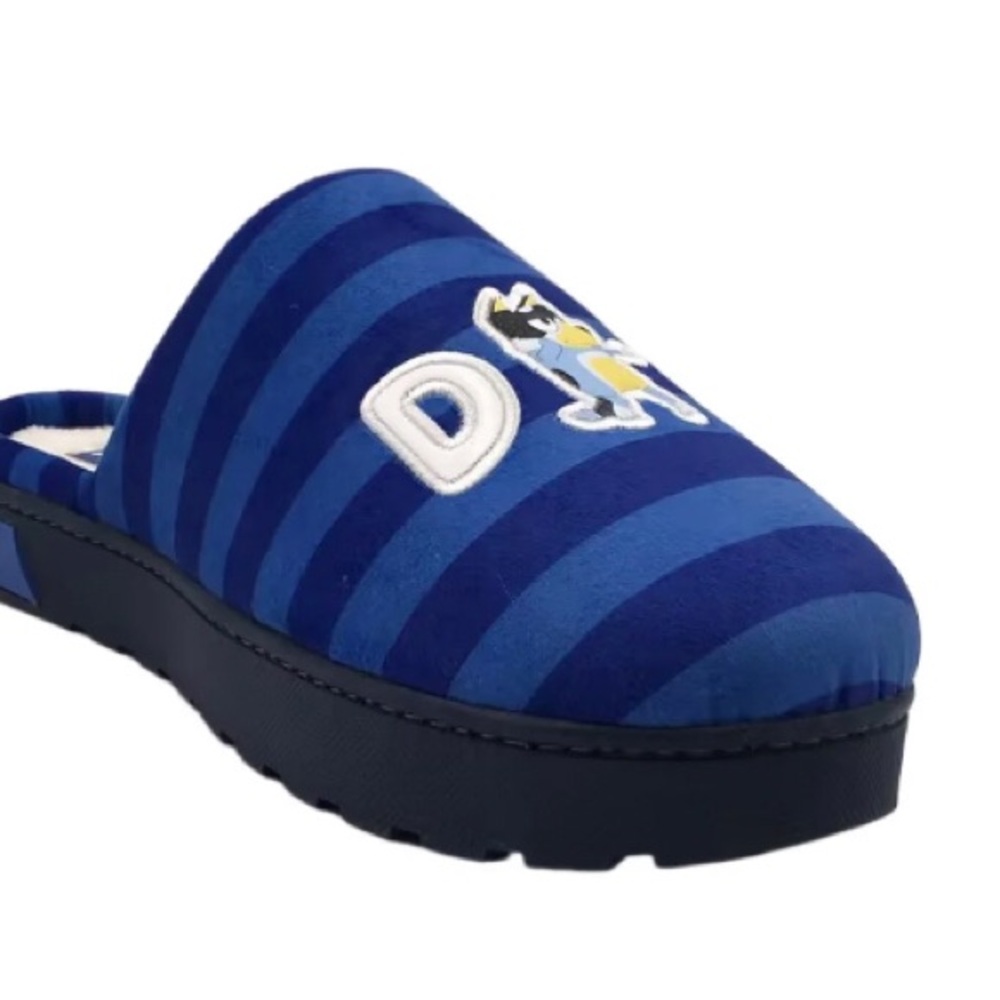 GROUND UP Mens BLUEY Slippers Size 7-8 Memory Foam Insoles New